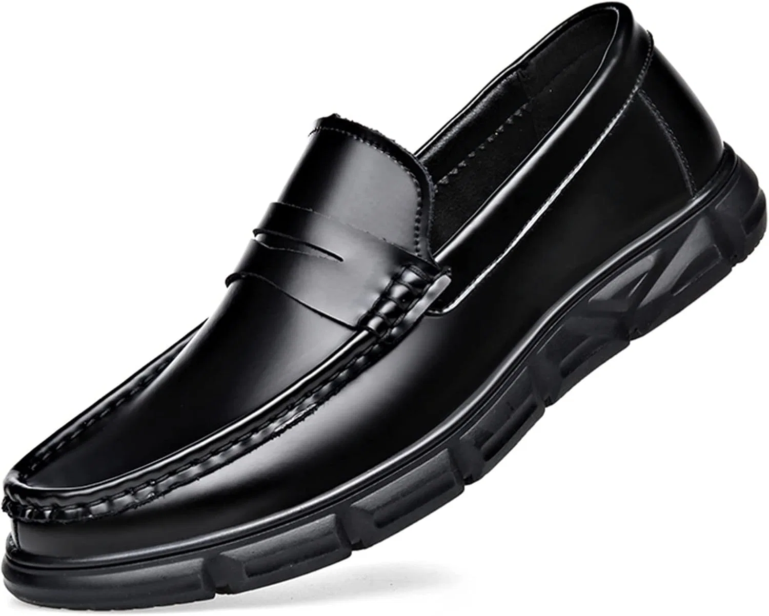 Туфли Herren Kleidschuhe Herren Lederschuhe Leder Weiche Schuhe Herren lässige Lederschuhe (10,5) Generic, Schwarz