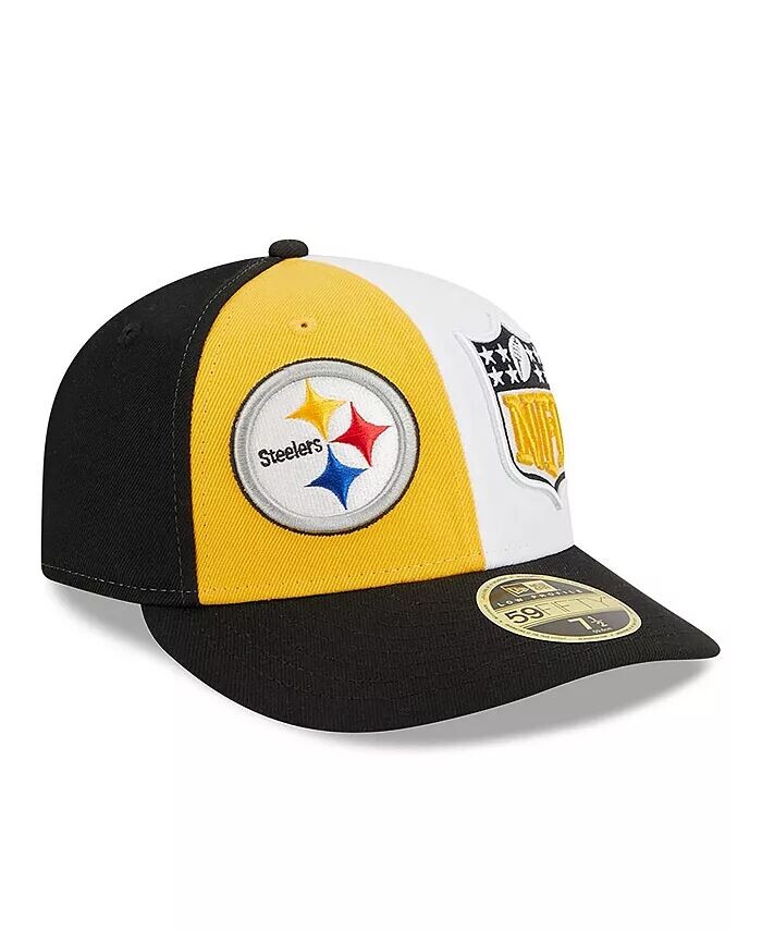 

Мужская золотисто-черная приталенная шляпа Pittsburgh Steelers 2023 Sideline Low Profile 59FIFTY New Era, золотой