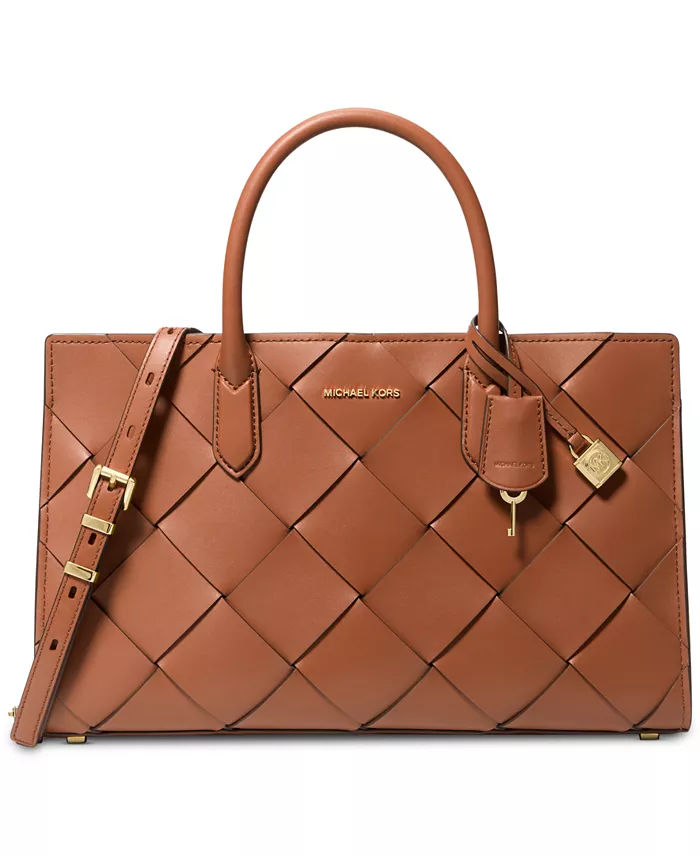 

Сумка East West из плетеной кожи Scarlett, средняя Michael Kors, коричневый