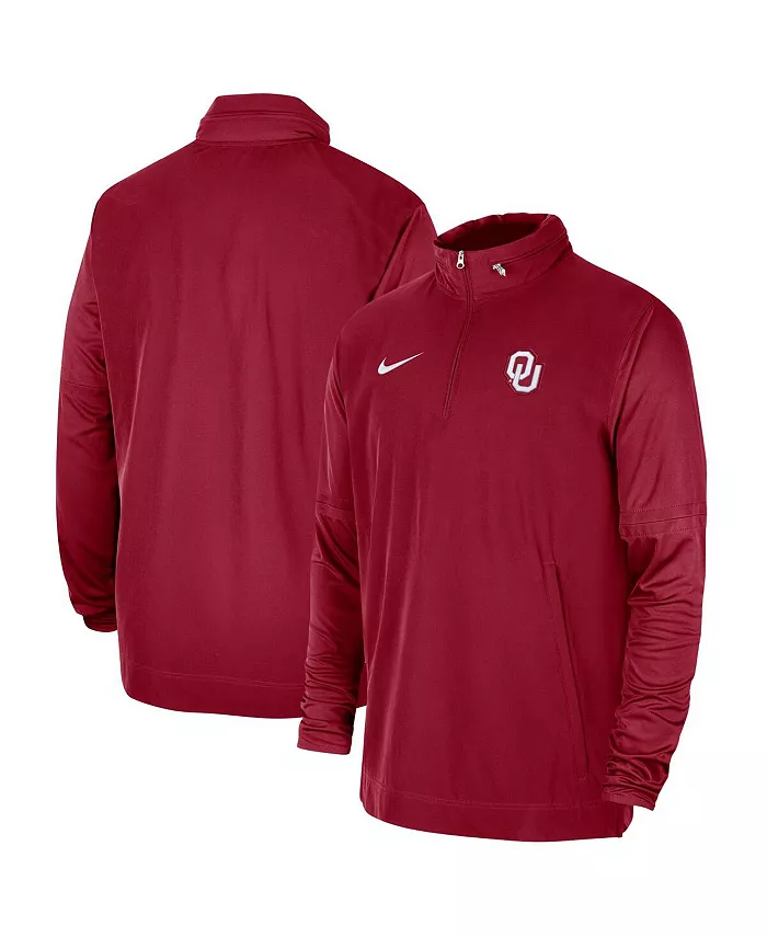 

Мужская бордовая толстовка с капюшоном и молнией до половины Oklahoma Sooners 2023 Coach Nike