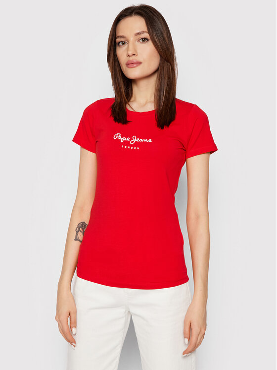 

Облегающая футболка New Virginia PL505202 Pepe Jeans, красный