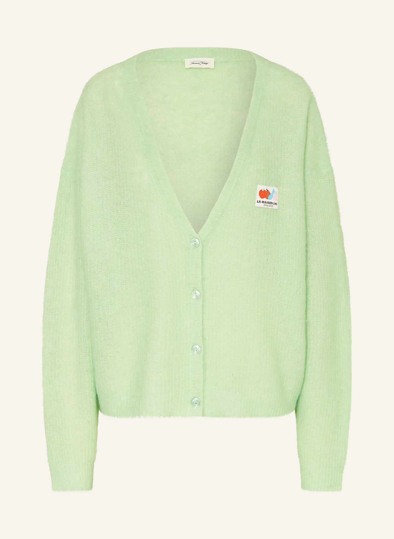 

Кардиган Nenbay с альпакой American Vintage, зеленый