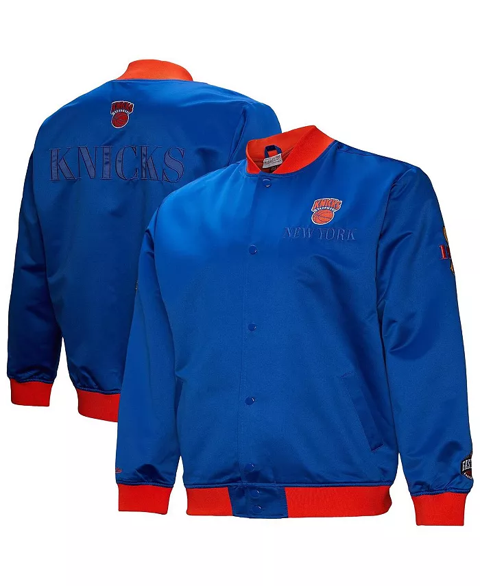

Мужская синяя легкая атласная куртка New York Knicks Hardwood Classics Team OG 3.0 на молнии Mitchell & Ness
