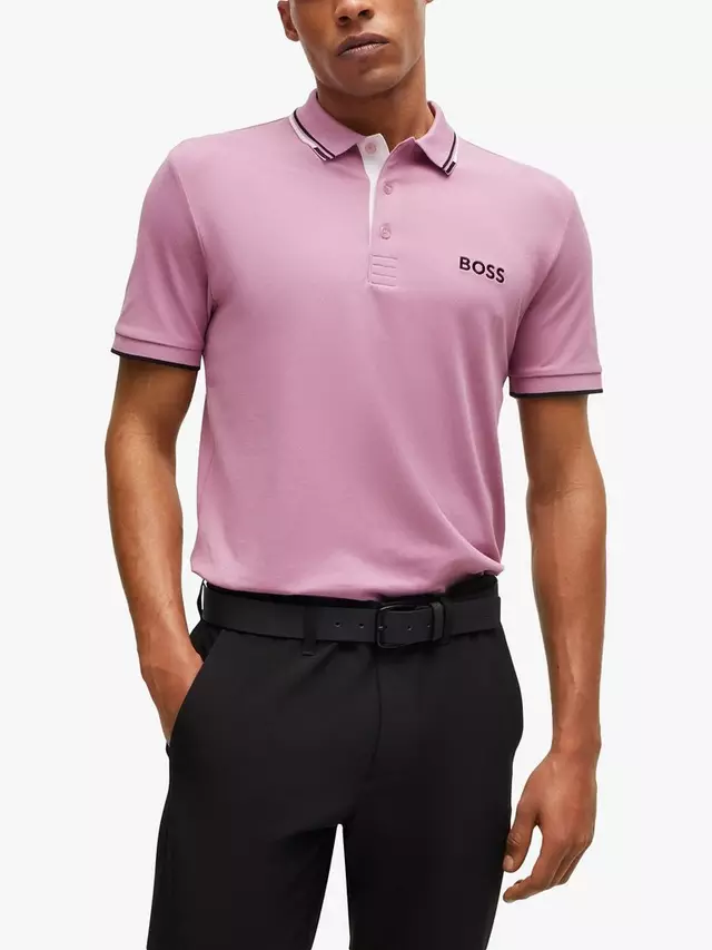 

Поло HUGO BOSS BOSS Active Stretch Paddy Pro, цвет pastel/purple