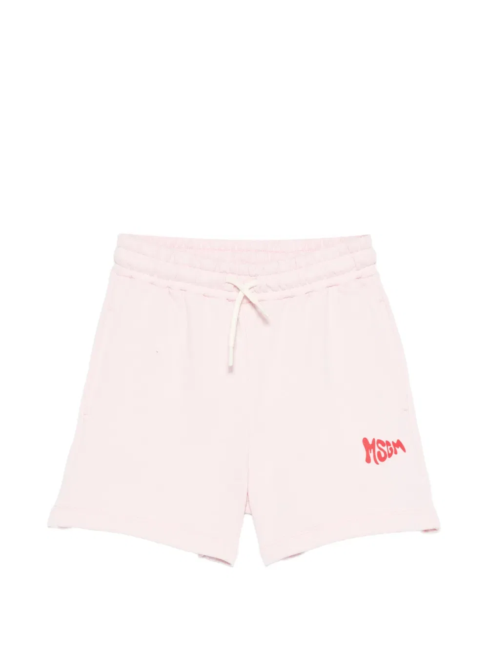 Шорты с завязками и логотипом Msgm Kids, розовый