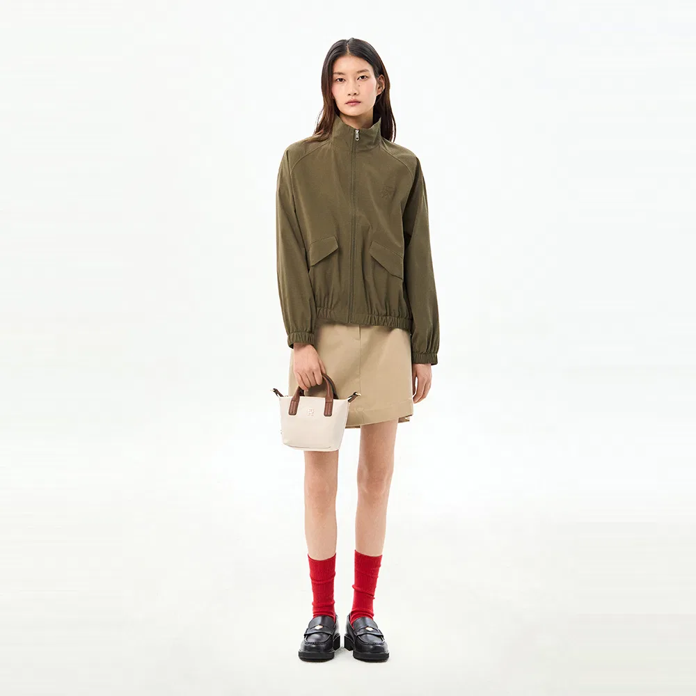 Женская ветровка из сирсакера цвета хаки от Tommy Hilfiger Women — фото 2