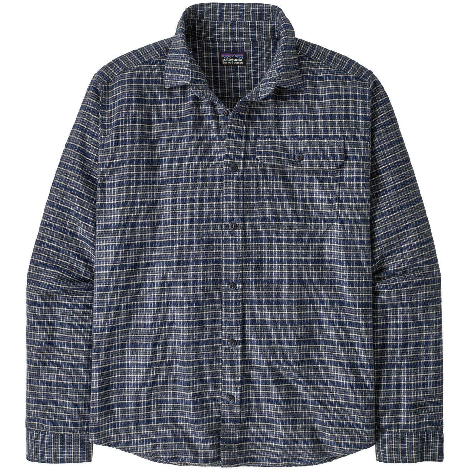 

Мужская легкая фланелевая рубашка с длинными рукавами Fjord Patagonia, Tracks/Sunken Blue