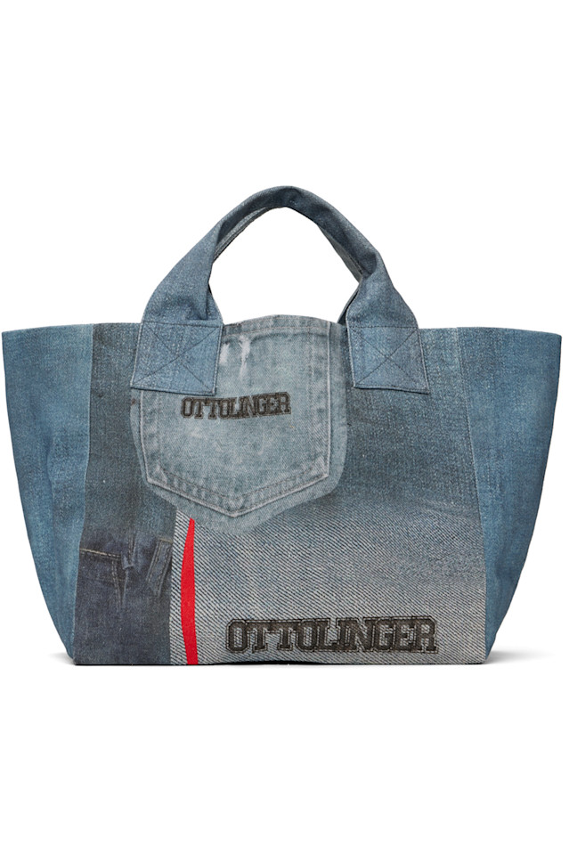 

Джимовая большая сумка-шопер Ottolinger, цвет denim print