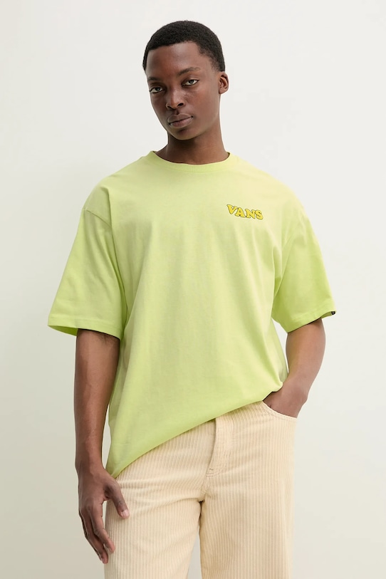 

Хлопковая футболка Vans, зеленый