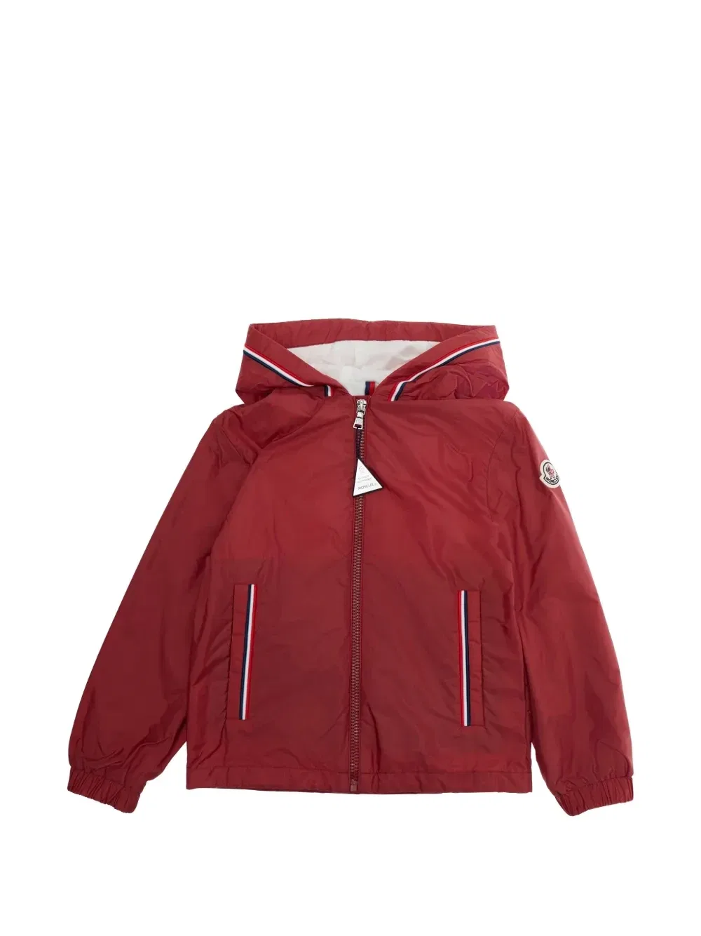 Куртка Granduc на молнии с капюшоном Moncler Enfant, красный