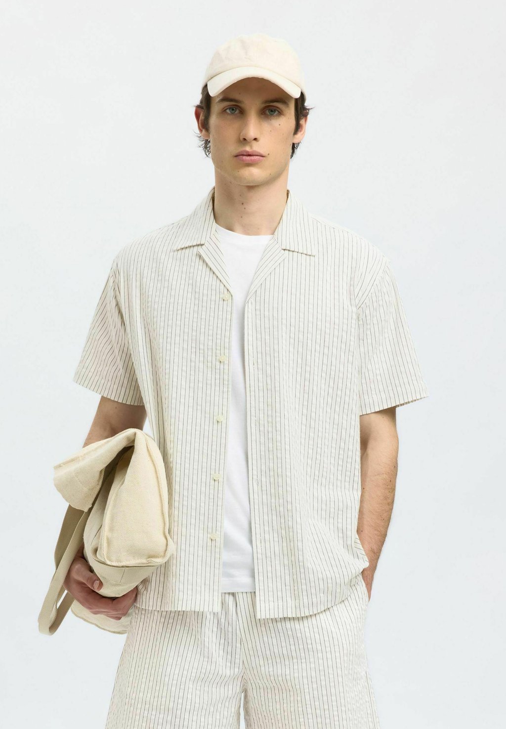 

Рубашка KURZARM Selected Homme, кремовый