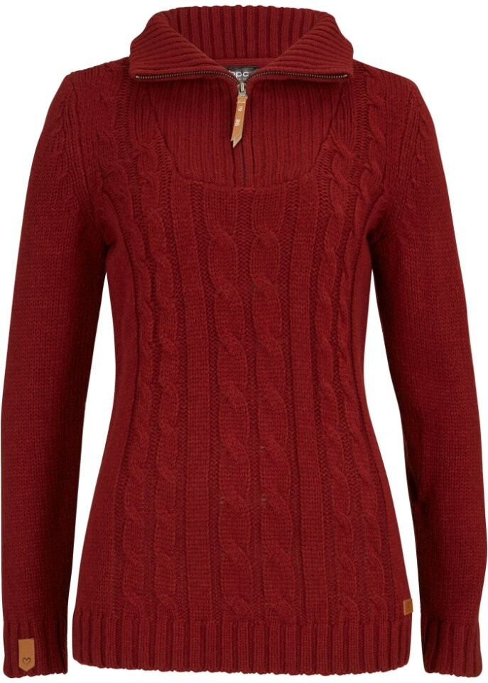 

Свитер troyer косой вязки Bpc Bonprix Collection, красный
