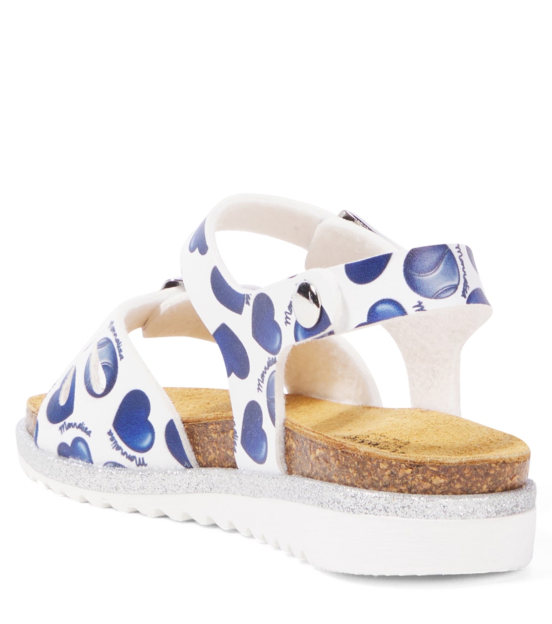 Сандалии St. Cuori из искусственной кожи Monnalisa, Bianco + Blu — фото 3