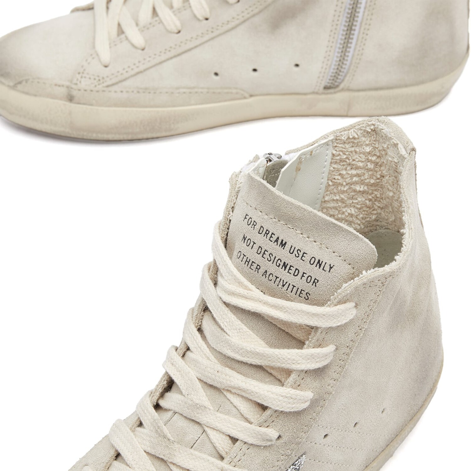 Кроссовки Golden Goose Francy Sneaker, цвет Seedpearl & Silver — фото 4