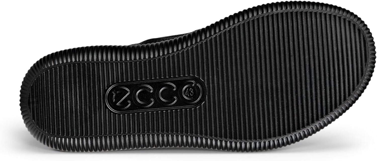 Мужские низкие кожаные водонепроницаемые кроссовки ECCO Soft Zero, черный — фото 4