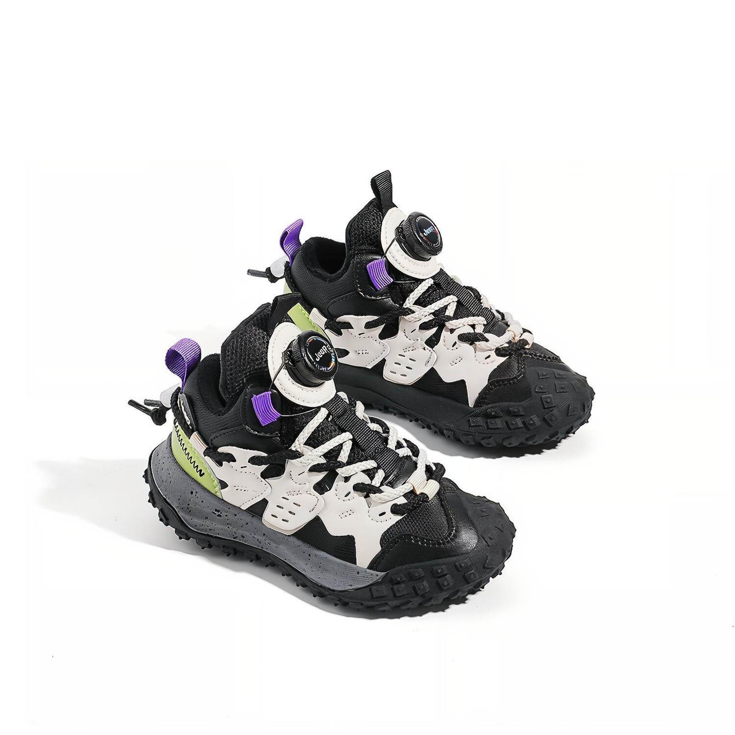 Кроссовки Jeep Kids Lifestyle Shoes Kids Mid-top Green, черный/зеленый — фото 3