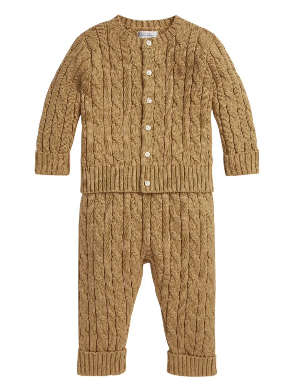 

Комплект брюк из хлопчатобумажной пряжи POLO RALPH LAUREN KIDS, коричневый