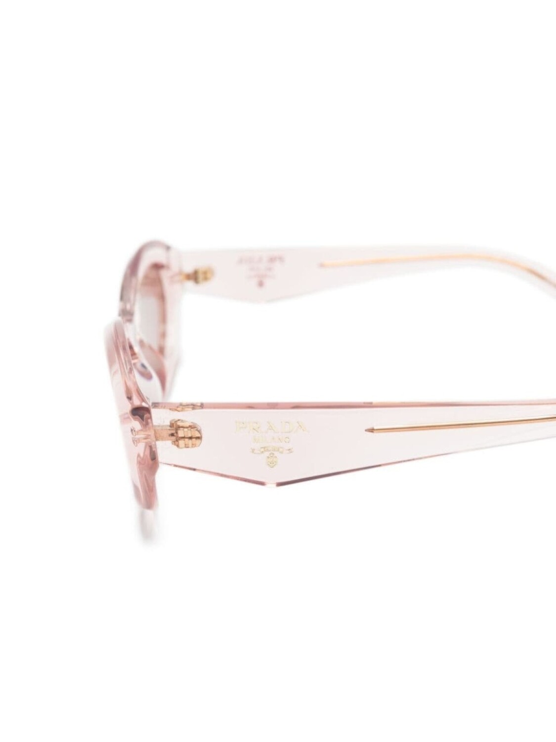 Prada Eyewear солнцезащитные очки 26ZS в овальной оправе, розовый — фото 3