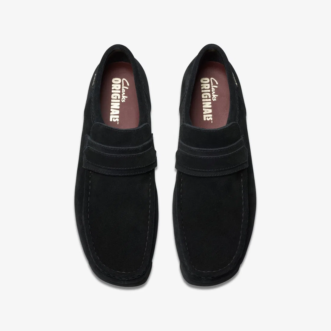 Унисекс туфли Clarks Walla Loafer GTX замшевые чёрные — фото 2