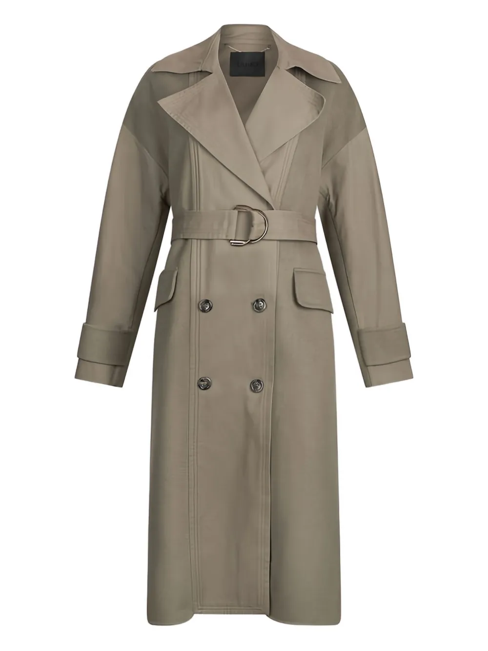 

Двубортный тренч с поясом Liu Jo, нейтральный