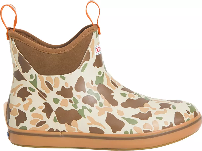 

Мужские водонепроницаемые ботинки до щиколотки Xtratuf 6 дюймов, цвет Camo Brown
