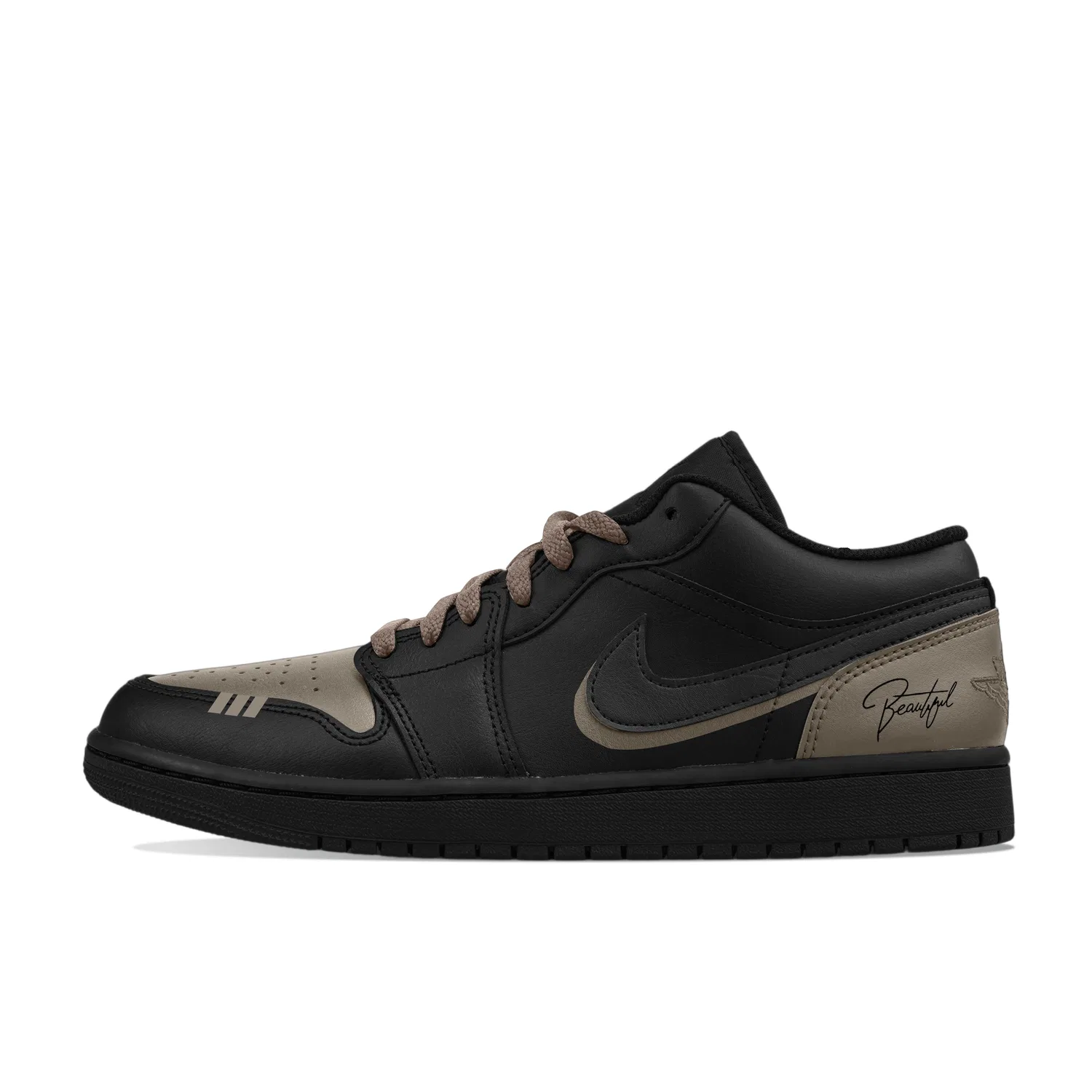 Кроссовки баскетбольные из кожи Jordan Air 1 Low Mocha Black — фото 3