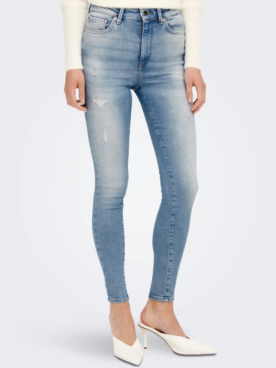 

Only джинсы скинни "ONLMILA HW SK ANK JEANS REA437", голубой