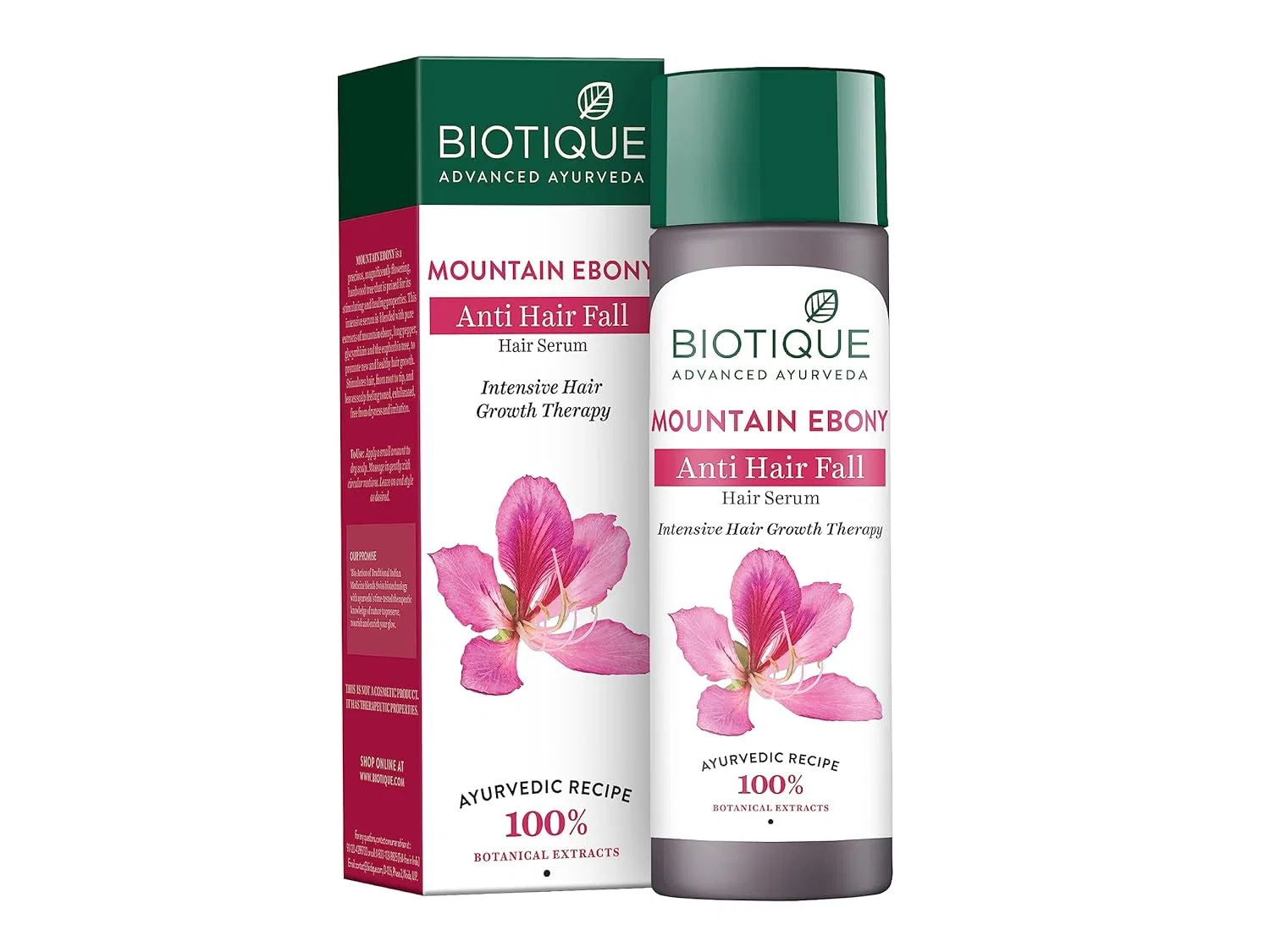 Сыворотка Biotique Mountain Ebony для стимуляции роста тонких и редеющих волос 120 мл Biotique