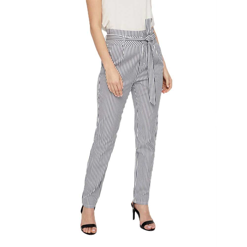 

Брюки Vero Moda Eva Loose Striped Paperbag, белый
