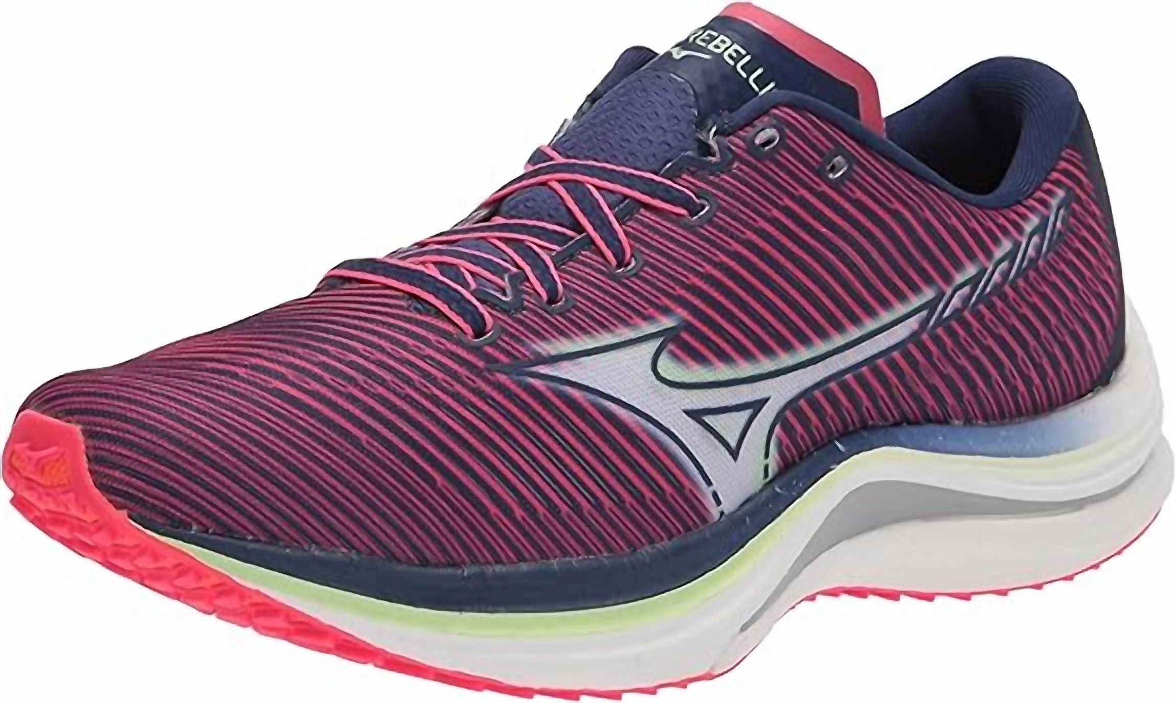 Женские кроссовки для бега Wave Rebellion в цвете дивный розовый-индиго белый MIZUNO