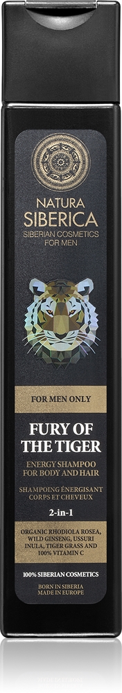 

Энергетический шампунь для волос и тела только для мужчин. Natura Siberica, 250 мл
