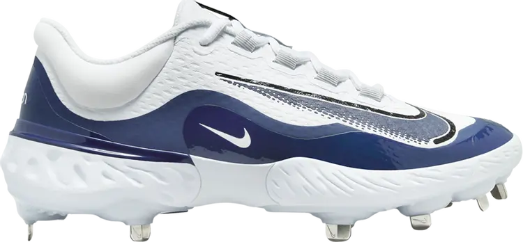 

Кроссовки Alpha Huarache Elite 4 Low 'White Midnight Navy', белый, Синий, Кроссовки Alpha Huarache Elite 4 Low 'White Midnight Navy', белый