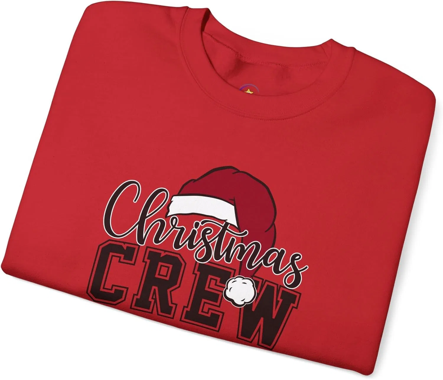 Рождественский свитшот Unisex Christmas Crew, рождественские свитшоты, свитшоты с Сантой, свитшот Unisex Crew Worker для Рождества GENERIC, красный — фото 3