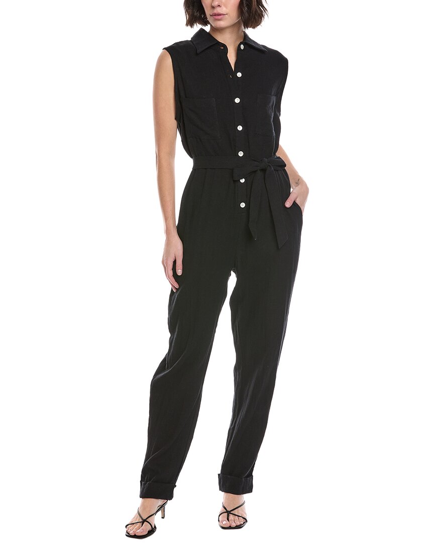 

Комбинезон Vitamin A Sabina из льняной смеси, черный