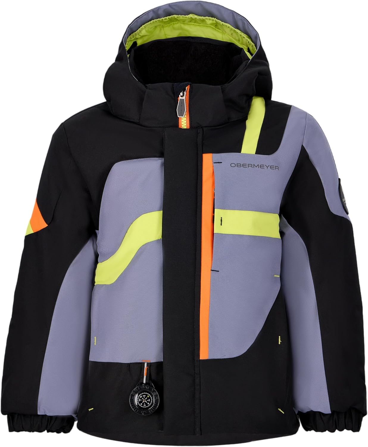 Лыжная куртка Obermeyer Boys Super G, утепленная и водонепроницаемая, с системой Kids I-Grow, Grey Steel — фото 4