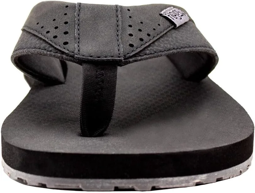 Шлепанцы Flojos Padre Men's Sandal, Perf Detail Strap On Kush Bed, черный/серый — фото 2
