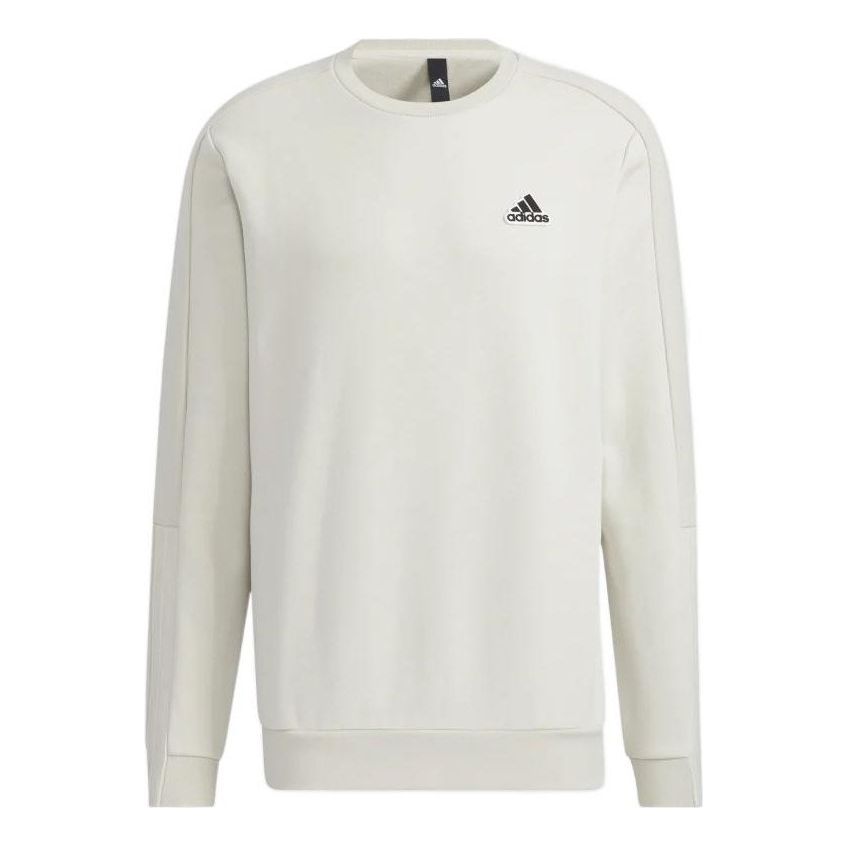 

Худи Men's adidas Solid Color Logo Sports Round Neck Stay Warm Fleece Lined Pullover Bauxite Brown HG1825