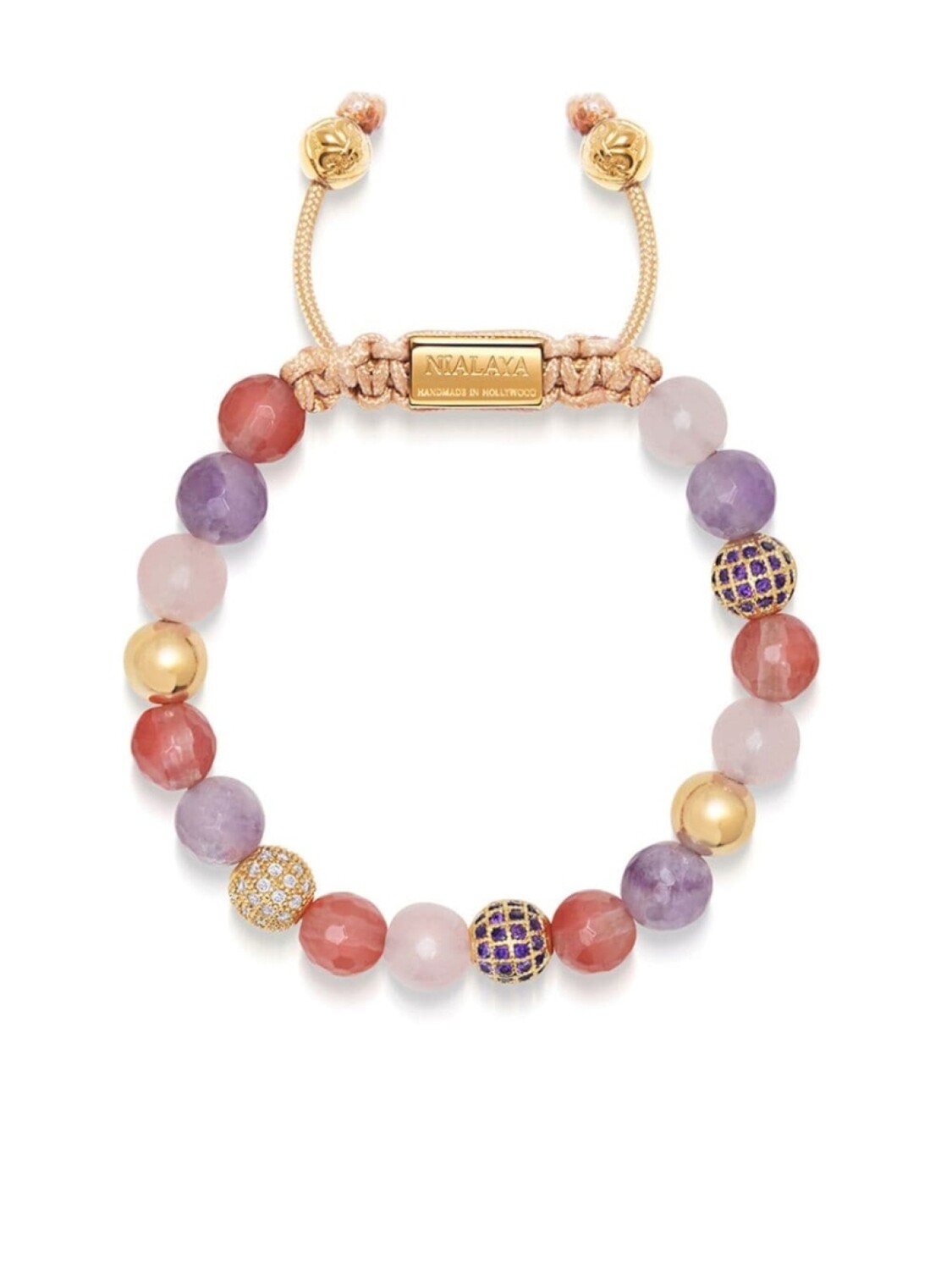 

Браслет из бусин Nialaya Jewelry, розовый