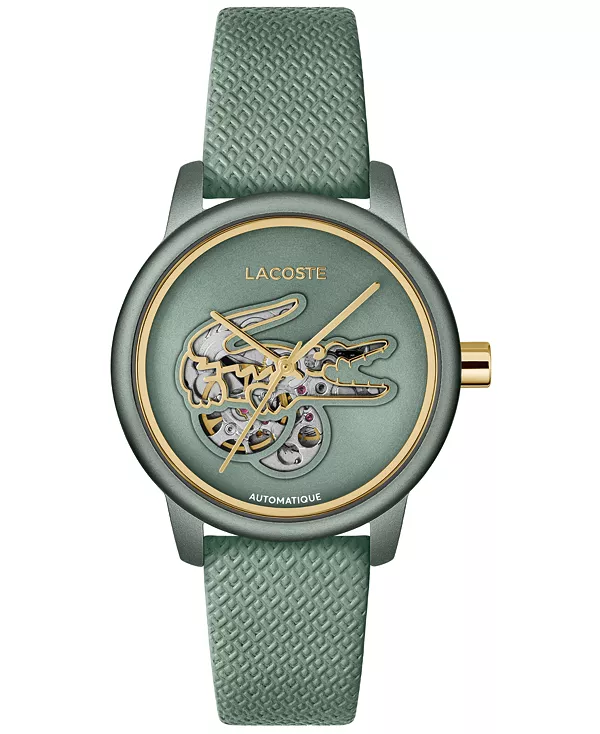 

Женские часы L12.12 с автоматическим механизмом, зеленый кожаный ремешок, 38 мм Lacoste, green