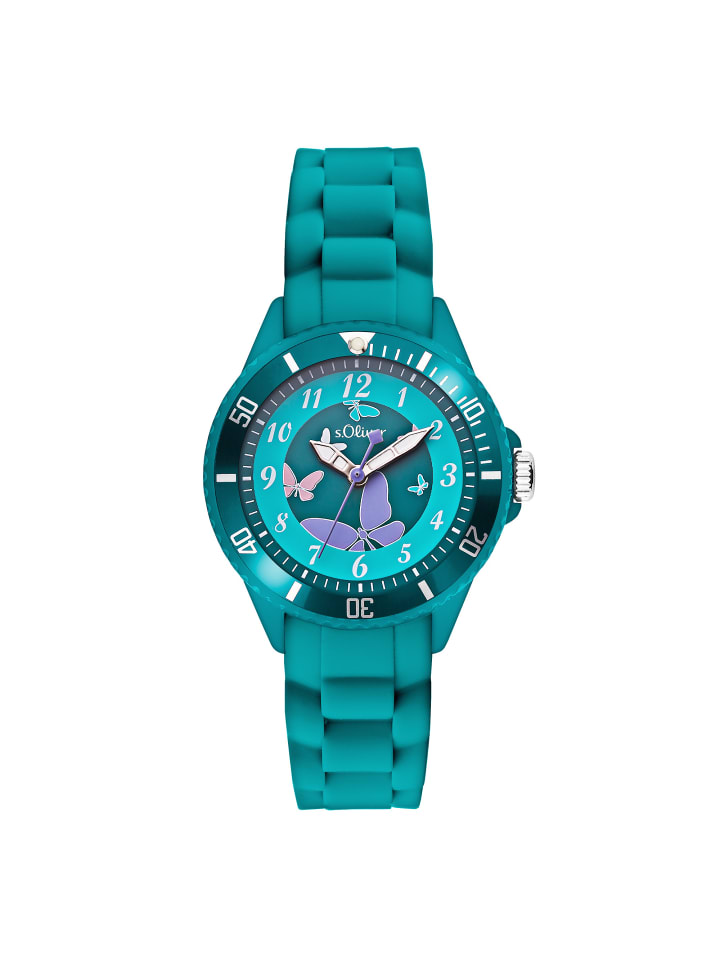 

s.Oliver Наручные часы Butterfly бирюзового цвета