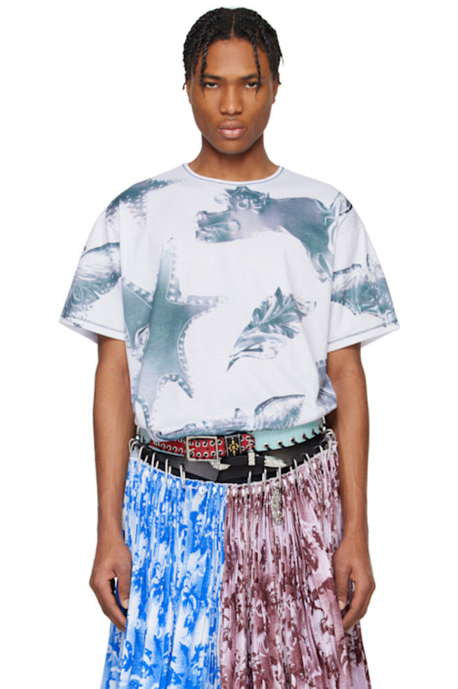 

Белая футболка Zoom Spur Oversize с коротким рукавом Chopova Lowena