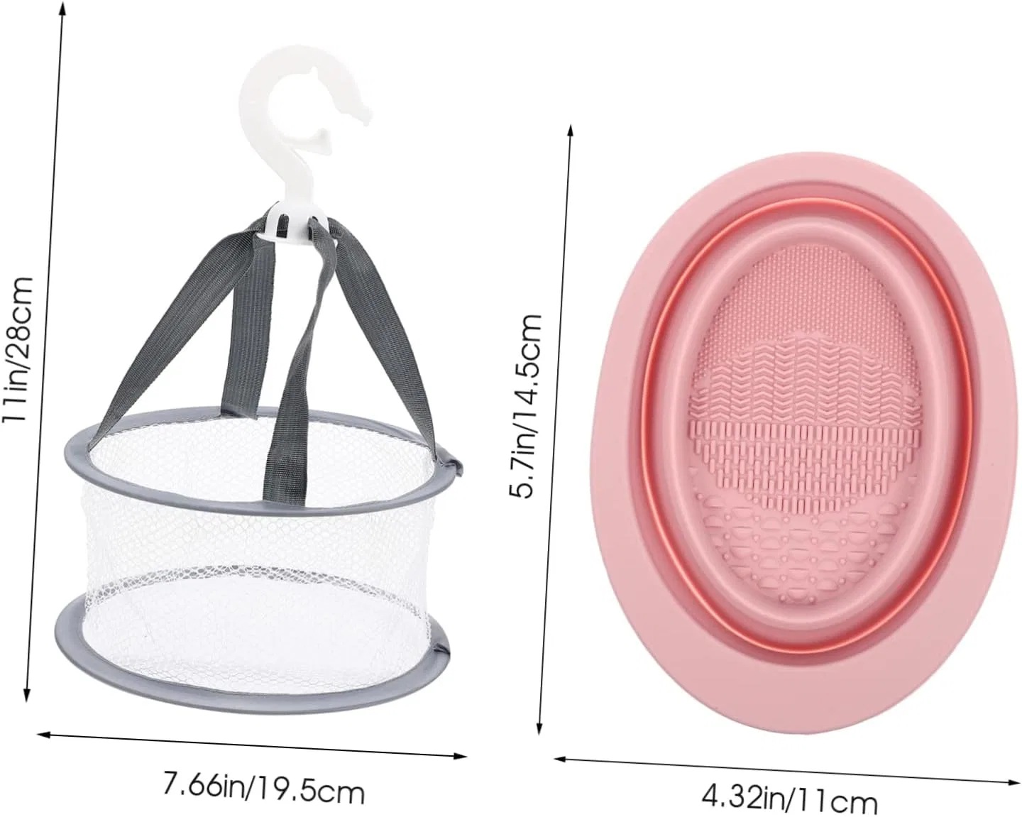 Набор для чистки кистей Silicone Brush Cleaning Pad с корзиной для сушки и ковриком SKISUNO — фото 2