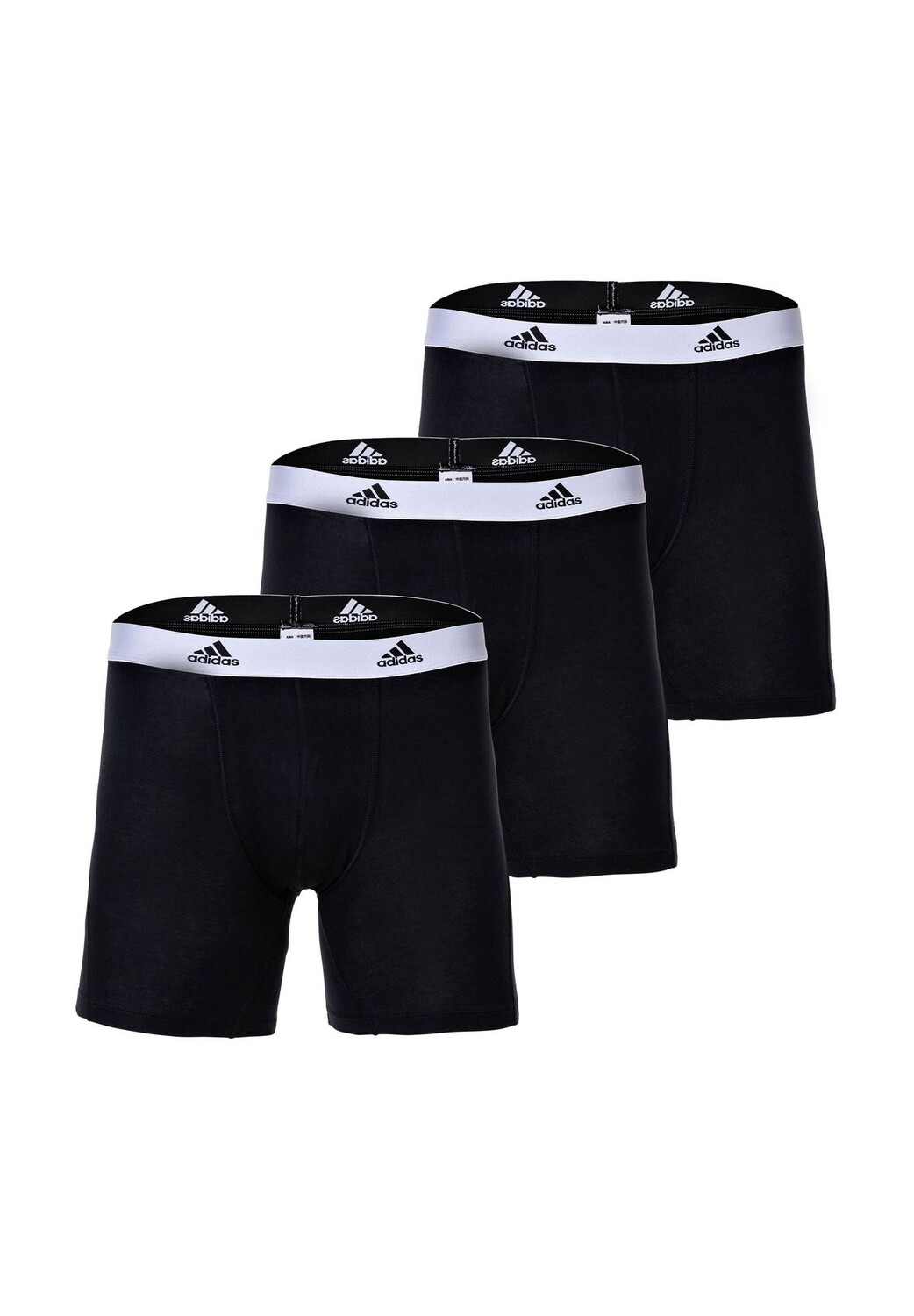 

Мужские боксеры, 3 шт. - боксеры, хлопок Active Flex, логотип adidas, черный
