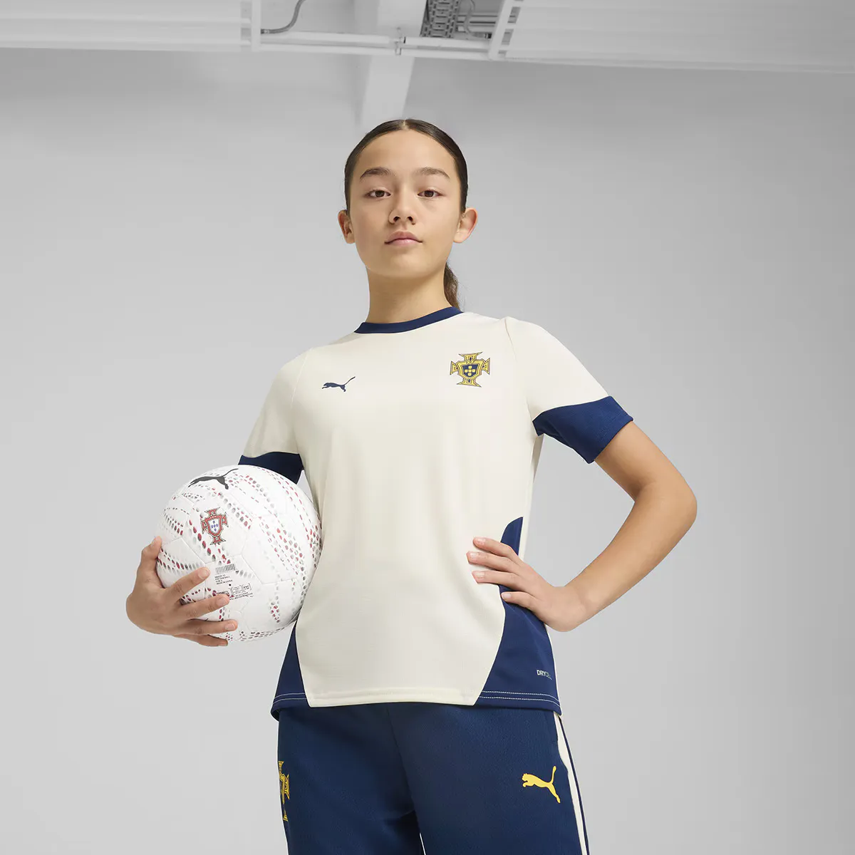 

Португалия FPF Puma тренировочная детская футболка, бежевый