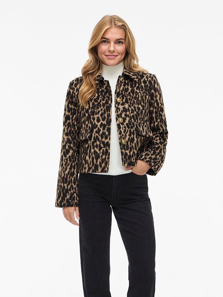 

Переходная куртка черного/бежевого цвета Vila