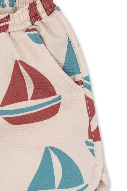 Плавки детские с узором SEER ASNOU SWIM SHORTS GRS Konges Sløjd, бежевый — фото 4