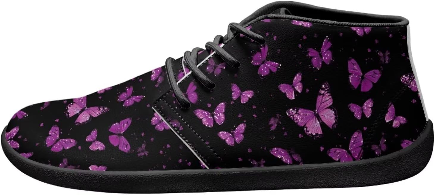 

Кроссовки с принтом бабочки для ходьбы Легкие кроссовки для прогулок, тенниса, походов и работы на щиколотку для мужчин и женщин Ecaestolph, фиолетовый