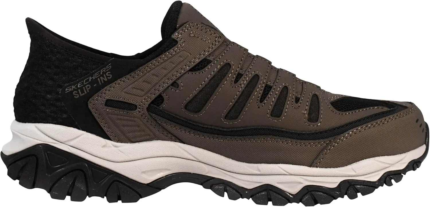 Мужские мокасины Skechers Afterburn M. Fit Ridgeburn без застежек с легким надеванием, коричневый — фото 3