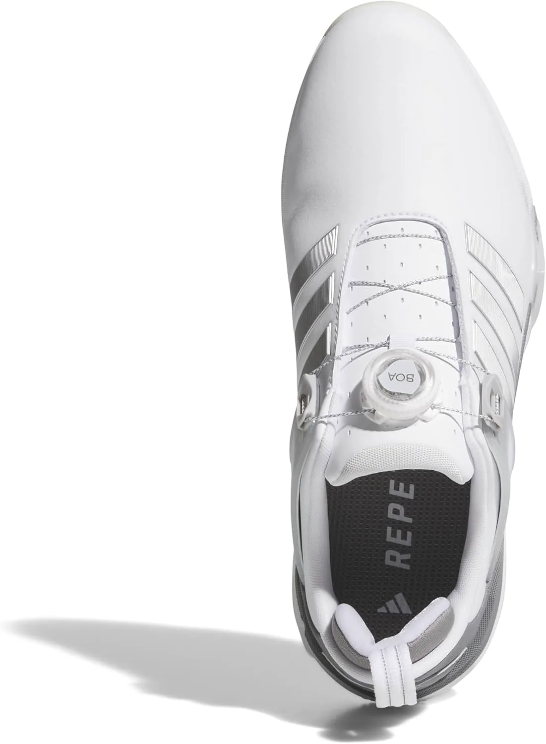 Мужские кроссовки Adidas Adipower 26 без шипов с системой Boa, белый/серебристый/серый — фото 3