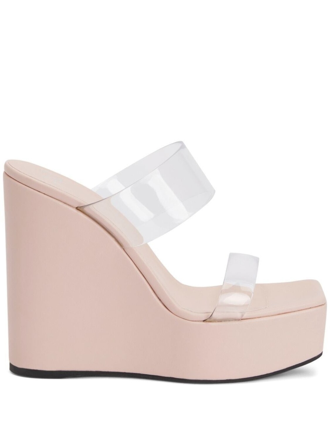 

Giuseppe Zanotti босоножки Meissa Plexi на танкетке, розовый